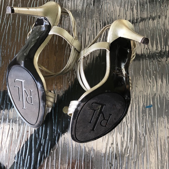 Ralph Lauren | Gold Strappy Sandals - Picture 5 of 8